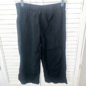 THE PRODUCE COMPANY CROP PANTS WOMENS USA Comfort Gauzy Black Medium